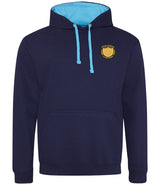 New French Navy/Sky Blue Varsity Hoodie - Left Chest Embroidered
