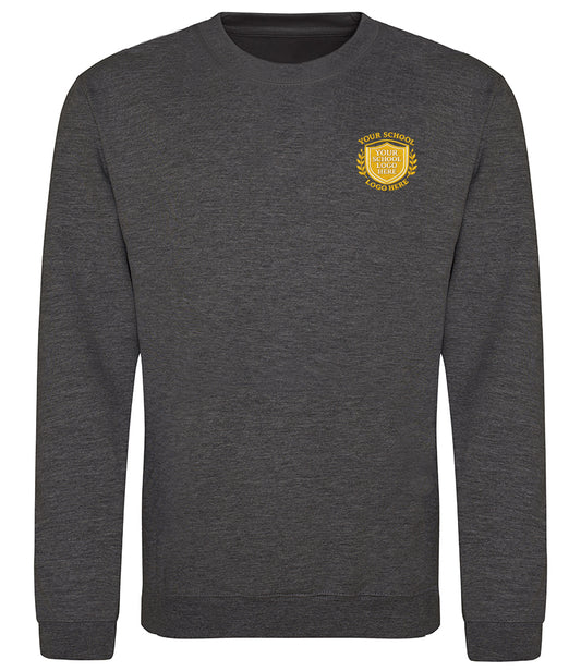 Charcoal Grey Sweatshirt - Left Chest Embroidered
