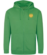 Kelly Green Zip-Up Hoodie - Left Chest Embroidered
