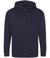New French Navy Zip-Up Hoodie - Left Chest Embroidered
