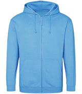Hawaiian Blue Zip-Up Hoodie - Left Chest Embroidered
