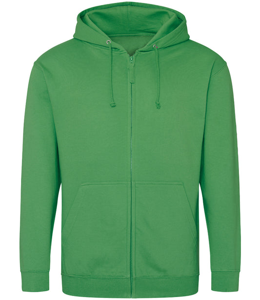 Kelly Green Zip-Up Hoodie - Left Chest Embroidered