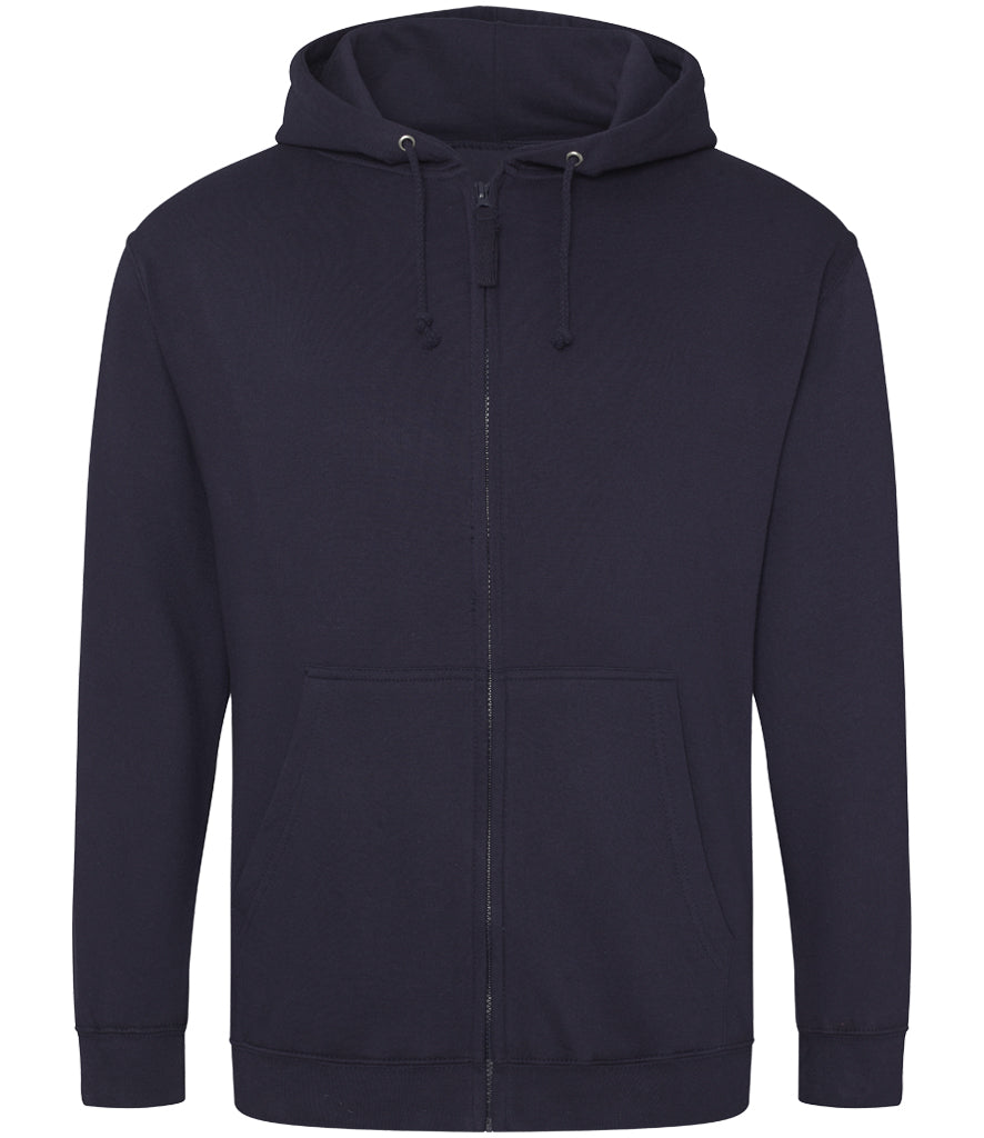 Oxford Navy Zip-Up Hoodie - Back and Left Chest Print