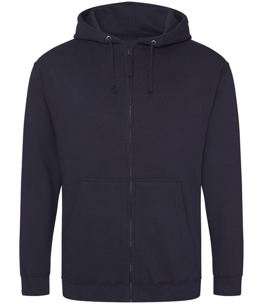 Oxford Navy Zip-Up Hoodie - Left Chest Embroidered