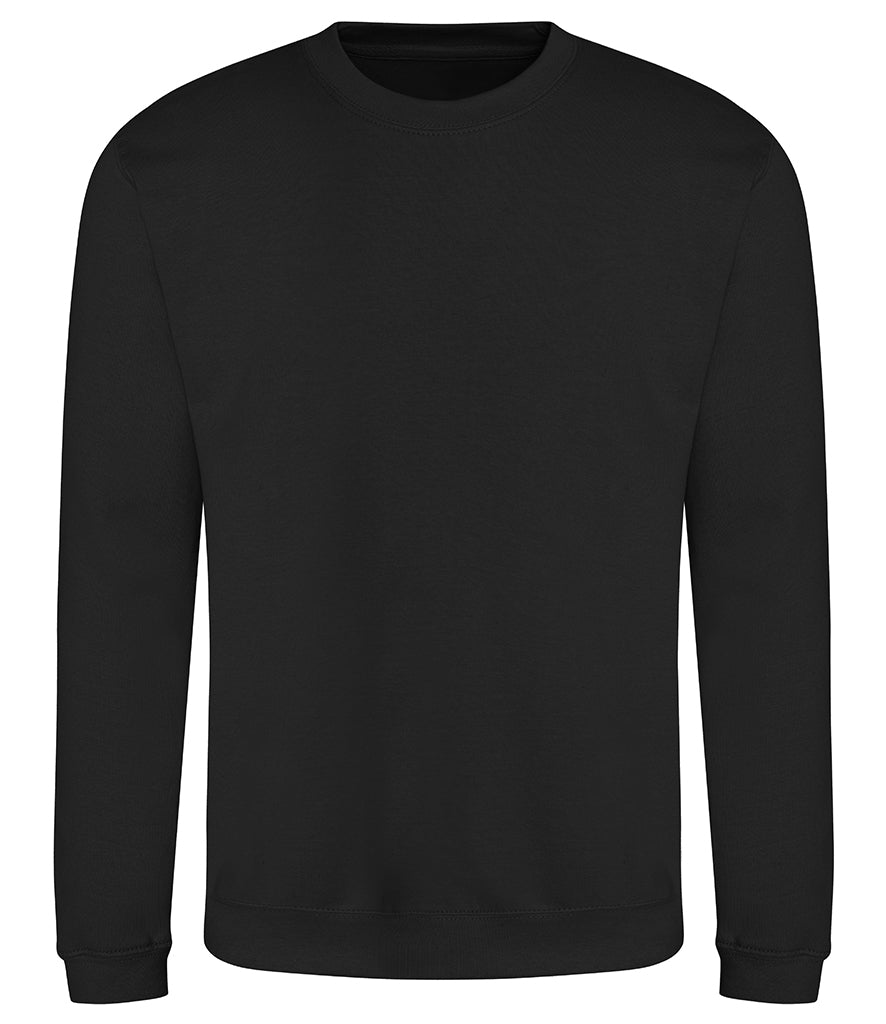 Deep Black Ladies Sweatshirt - Left Chest Embroidered