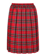 Tartan Red Tartan Pleated Skirt
