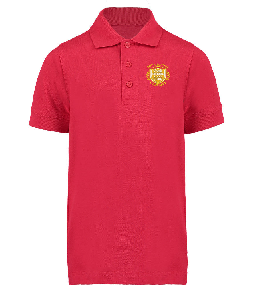 Red Classic Polo Shirt - Left Chest Embroidered