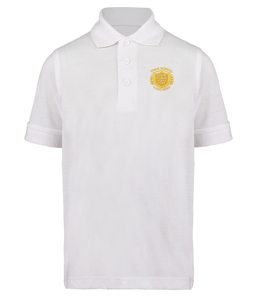 White Classic Polo Shirt - Left Chest Embroidered
