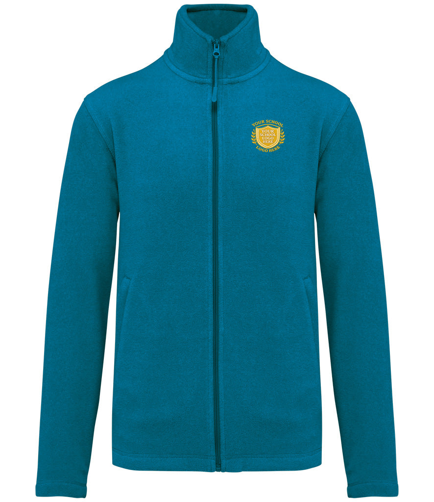 Tropical Blue Micro Fleece Jacket - Left Chest Embroidered