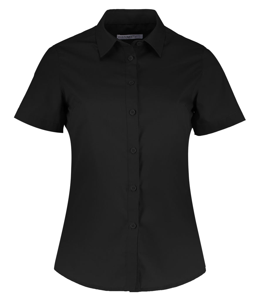 Ladies Short Sleeve Poplin Shirt