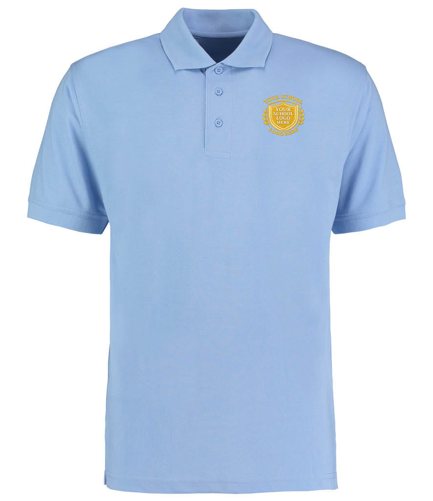 Light Blue Poly/Cotton Piqué Polo Shirt  - Left Chest Embroidered