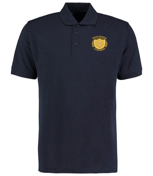 Navy Poly/Cotton Piqué Polo Shirt - Left Chest Embroidered