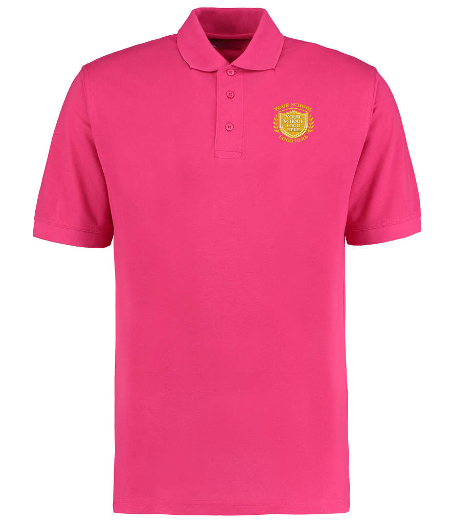 Raspberry Poly/Cotton Piqué Polo Shirt - Left Chest Embroidered