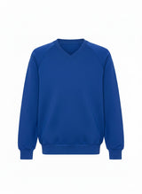 Royal Blue Knitted Sweater - Left Chest Embroidered
