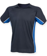Navy/Royal/White Performance T-Shirt - Back and Left Chest with Names - Centre Back Individual Names | Left Chest
