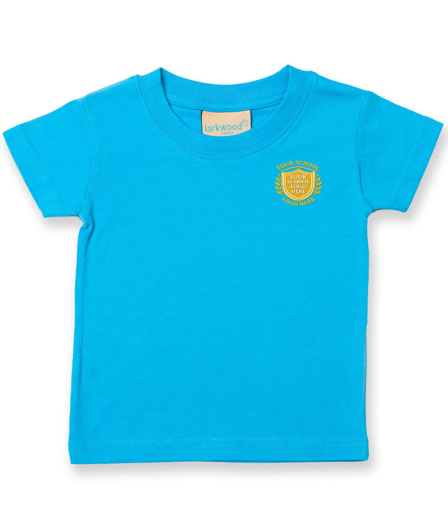 Turquoise Baby & Toddler T-Shirt - Left Chest Embroidered