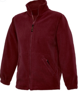 Maroon Full Zip Micro Fleece Plain

