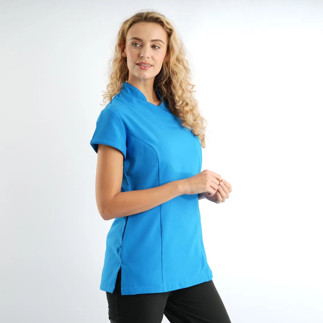 Cobalt Ladies Asymmetrical Zip Tunic - Right Chest Print