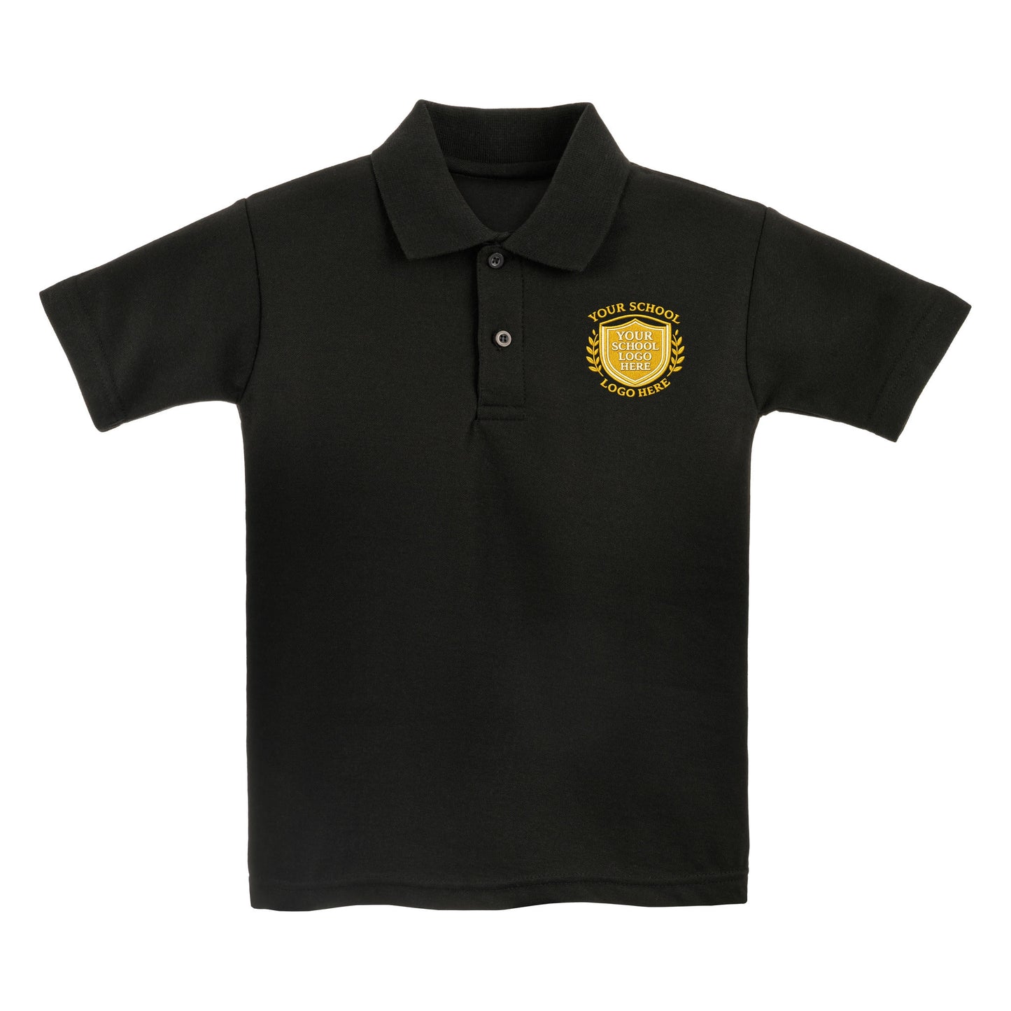 Black Polo Shirt - Left Chest Embroidered