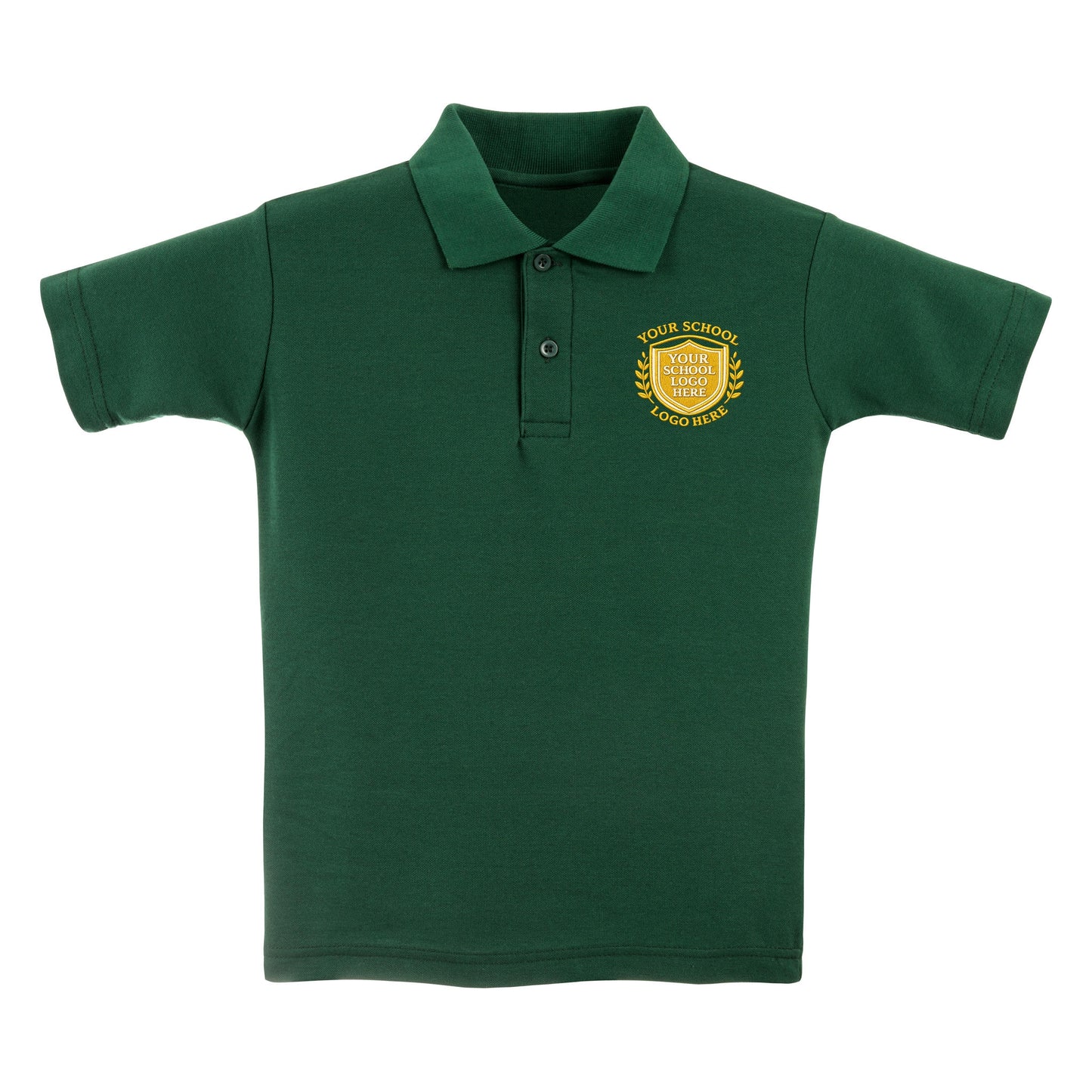 Bottle Green Polo Shirt - Left Chest Embroidered