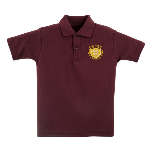 Burgundy Polo Shirt - Left Chest Embroidered