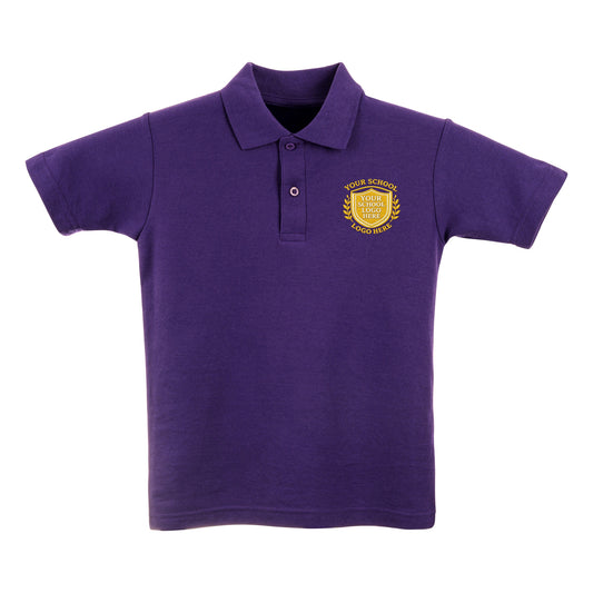 Purple Polo Shirt - Left Chest Embroidered