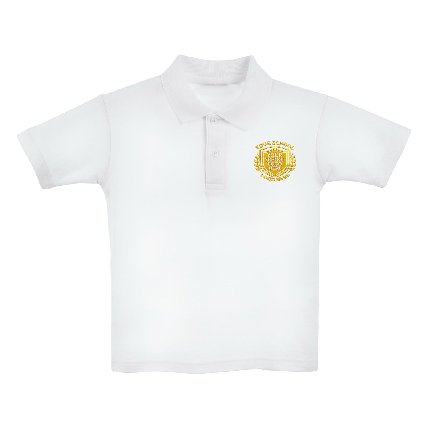 White Polo Shirt - Left Chest Embroidered