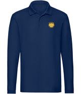 Navy Long Sleeve Polo Shirt - Left Chest Embroidered
