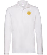 White Long Sleeve Polo Shirt - Left Chest Embroidered

