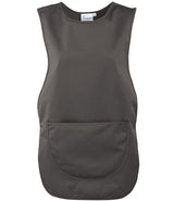 Dark Grey Pocket Tabard - Pocket and Hem Print - Centre Pocket (Staffwear)
