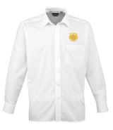 White Long Sleeve Poplin Shirt - Left Chest Embroidered (Staffwear)
