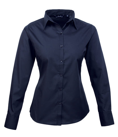 Ladies Long Sleeve Poplin Shirt