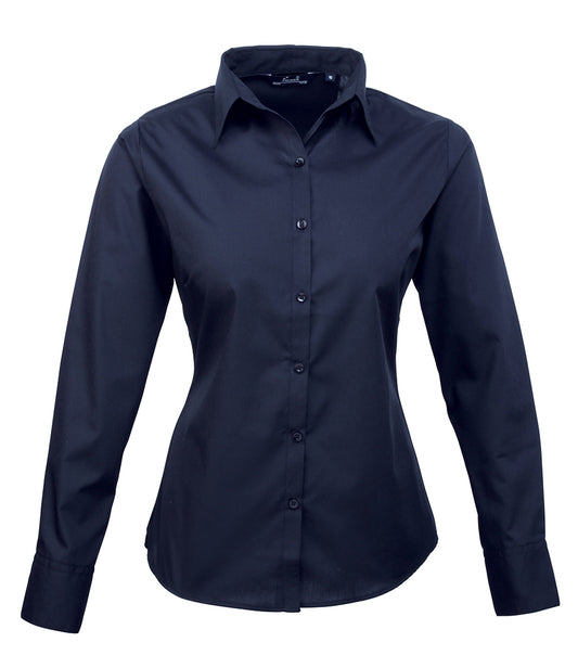 Ladies Long Sleeve Poplin Shirt