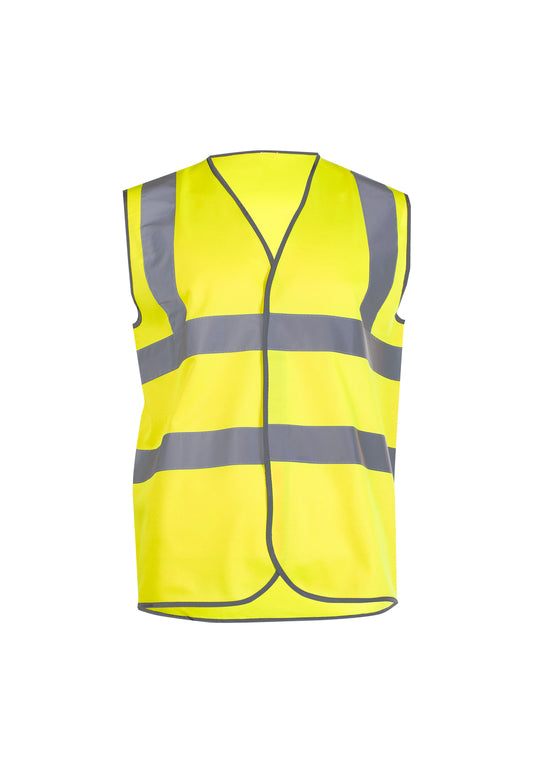 Fluorescent Yellow Hi-Vis Vest - Back and Left Chest Print