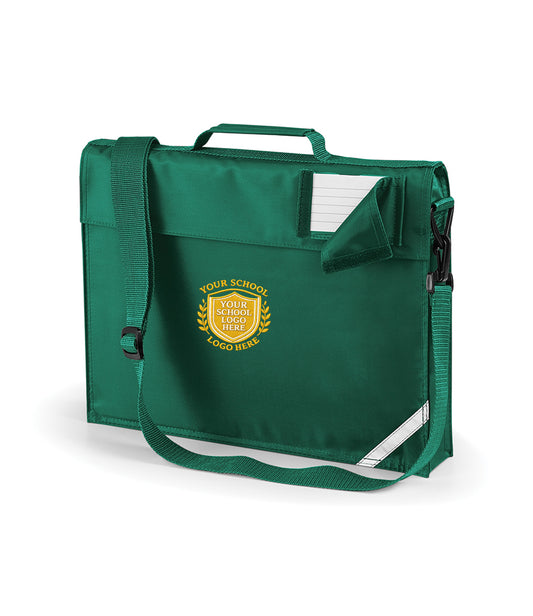 Bottle Green Junior Book Bag with Strap - Bag Decoration