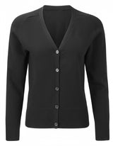 Black Girls' 100% Cotton Knitted Cardigan - Left Chest Embroidered
