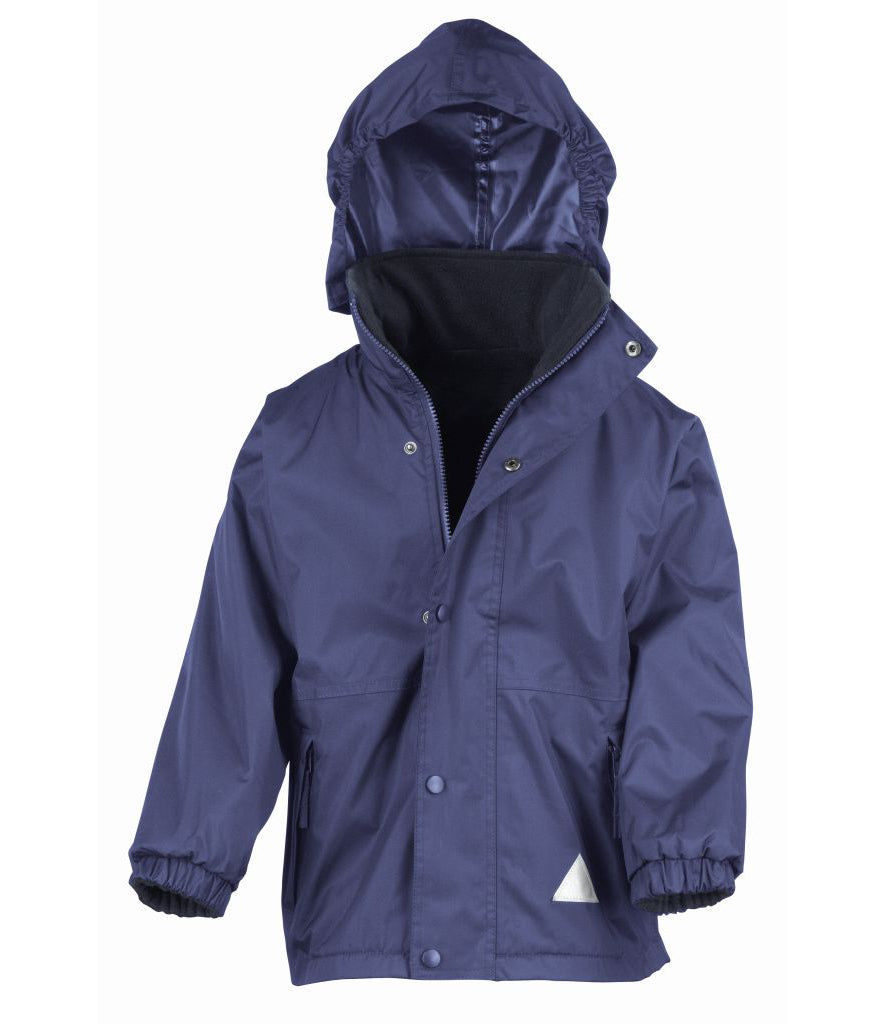 Royal/Navy Children's Waterproof Coat - Left Chest Embroidered