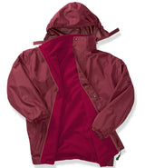 Burgundy Waterproof Fleece-Lined Coat - Two Sided Coat Decoration - 2 Sided Rev Coat
