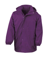 Purple Waterproof Fleece-Lined Coat - Left Chest Embroidered

