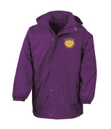 Purple Waterproof Fleece-Lined Coat - Left Chest Embroidered
