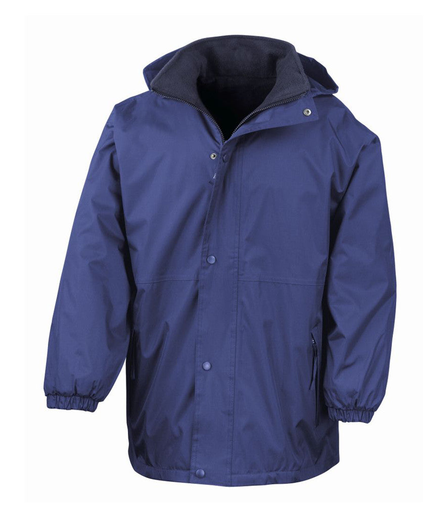 Royal/Navy Waterproof Fleece-Lined Coat - Left Chest Embroidered