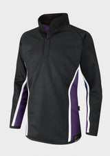 Black/Purple/White Fully Reversible Sports Top - Left Chest Embroidered
