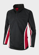 Black/Scarlet/White Fully Reversible Sports Top
