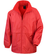 Red Lightweight Micro Fleece-Lined Jacket - Back and Left Chest Print
