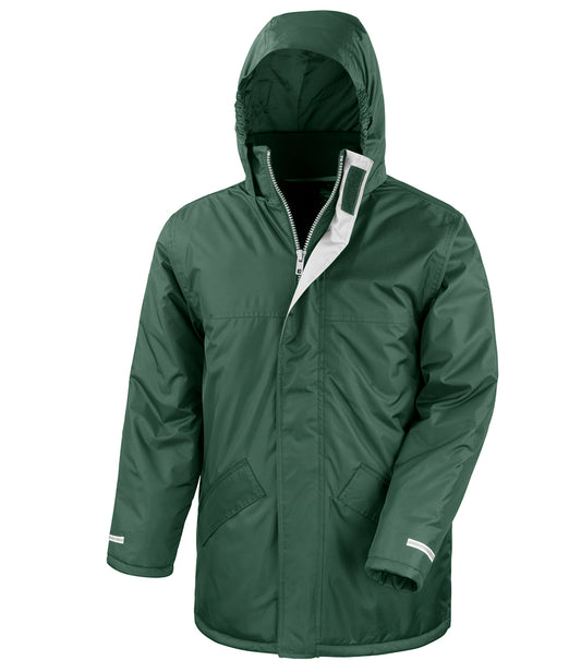 Bottle Green Winter Parka - Left Chest Embroidered