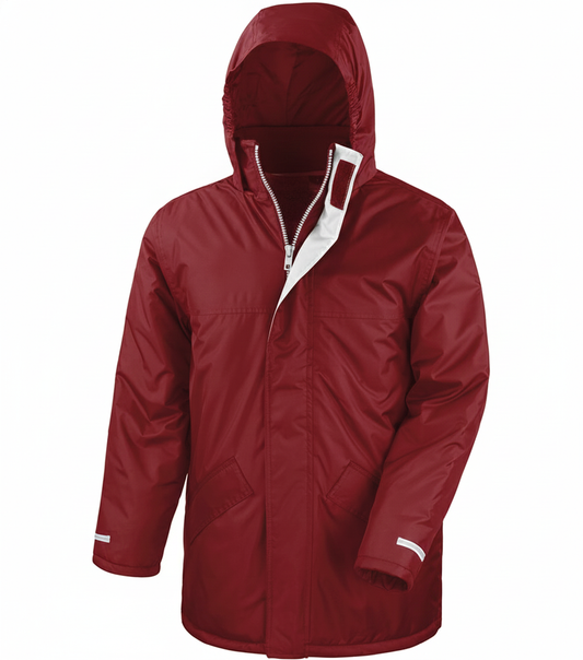 Burgundy Winter Parka - Left Chest Embroidered