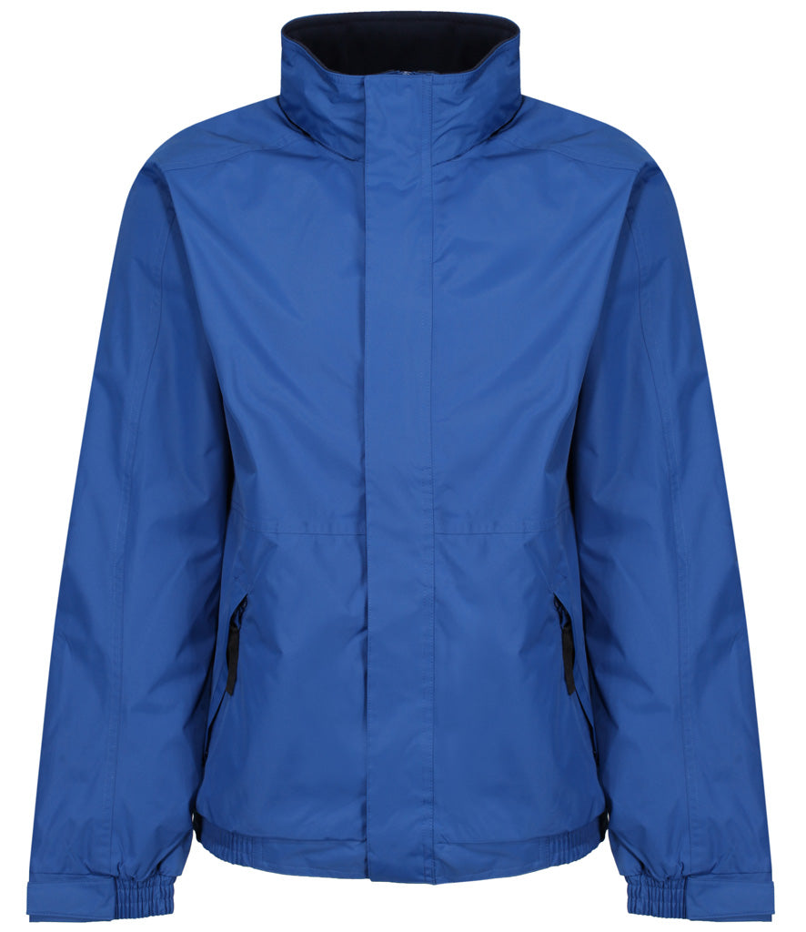 Royal Blue Fleece-Lined Jacket - Back and Left Chest Print