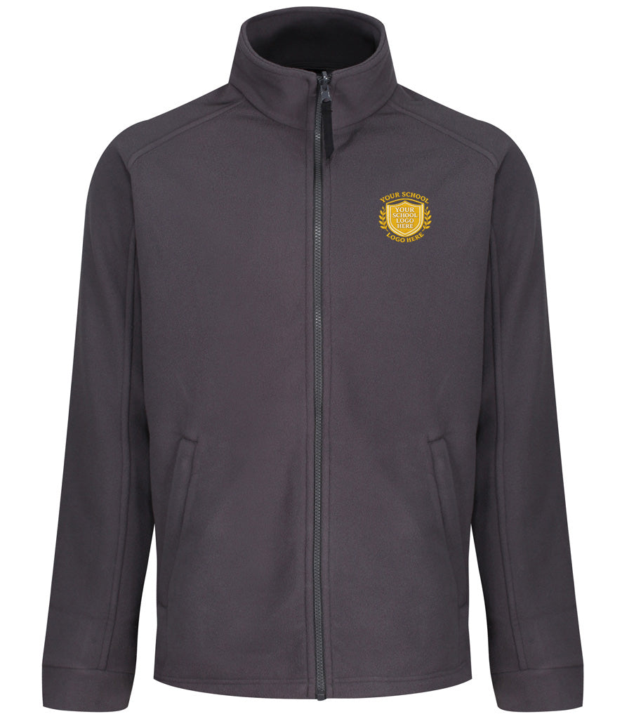 Grey Fleece Jacket - Left Chest Embroidered