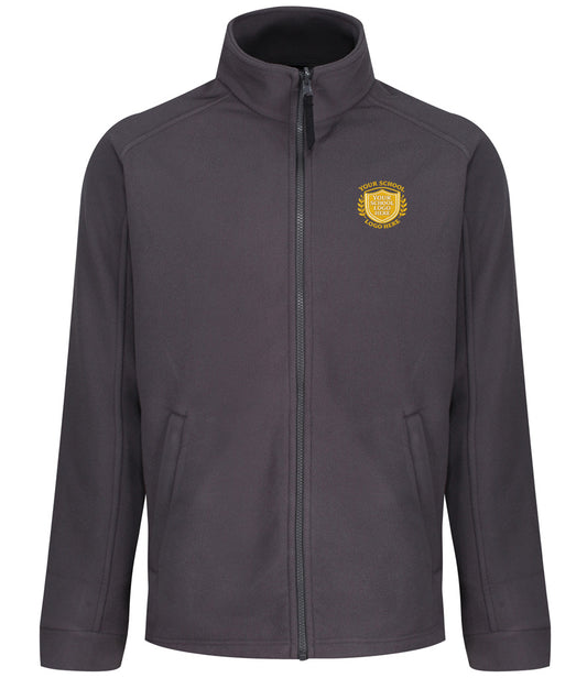 Grey Fleece Jacket - Left Chest Embroidered