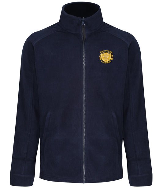Dark Navy Fleece Jacket - Left Chest Embroidered